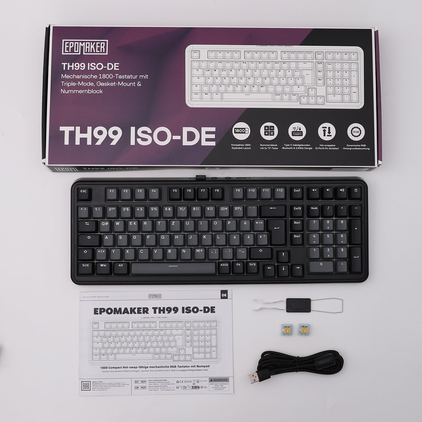 EPOMAKER TH99 Compact 1800 Layout Tri-Mode Mechanical keyboard