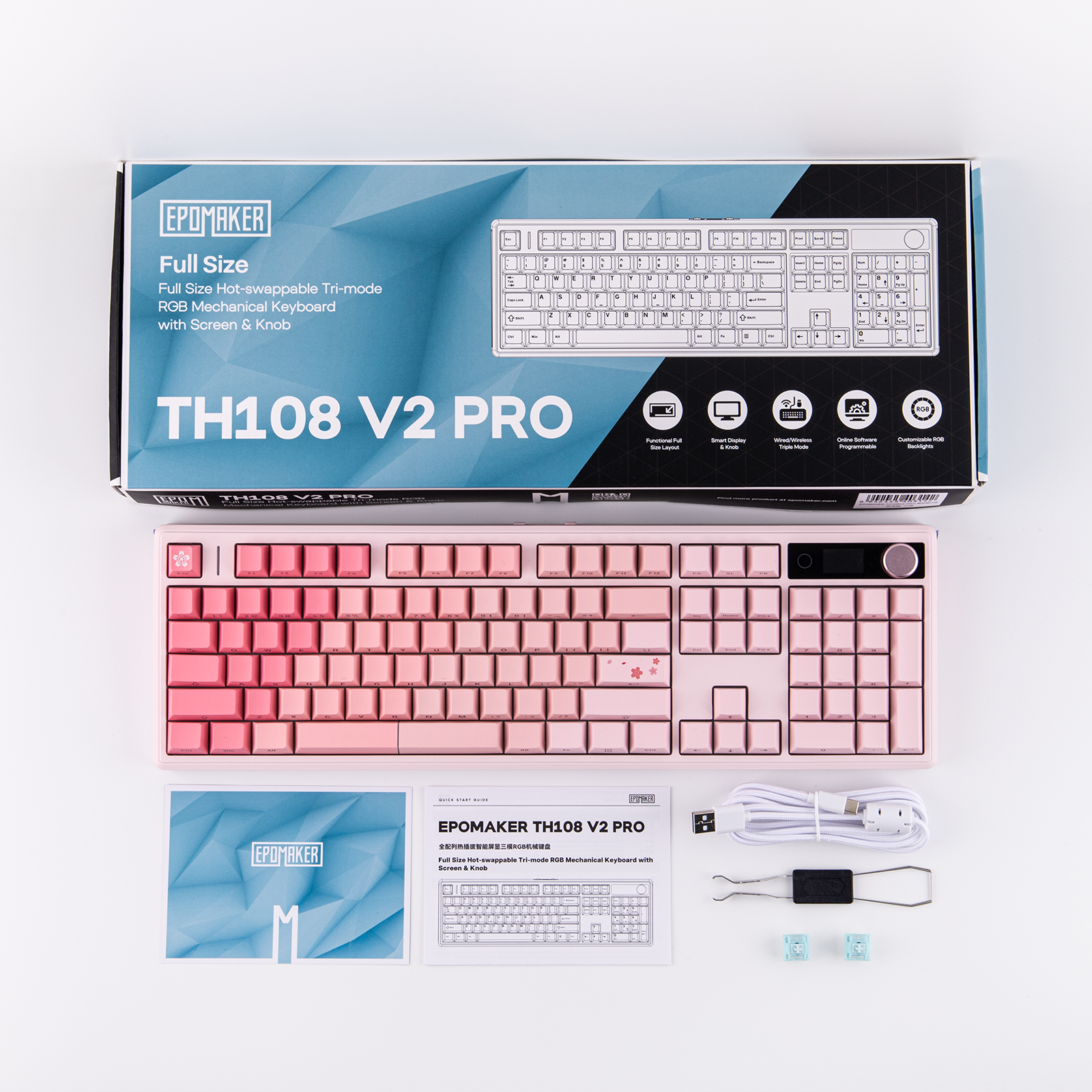 EPOMAKER TH108 V2 PRO Full Sized Mechanical Keyboard