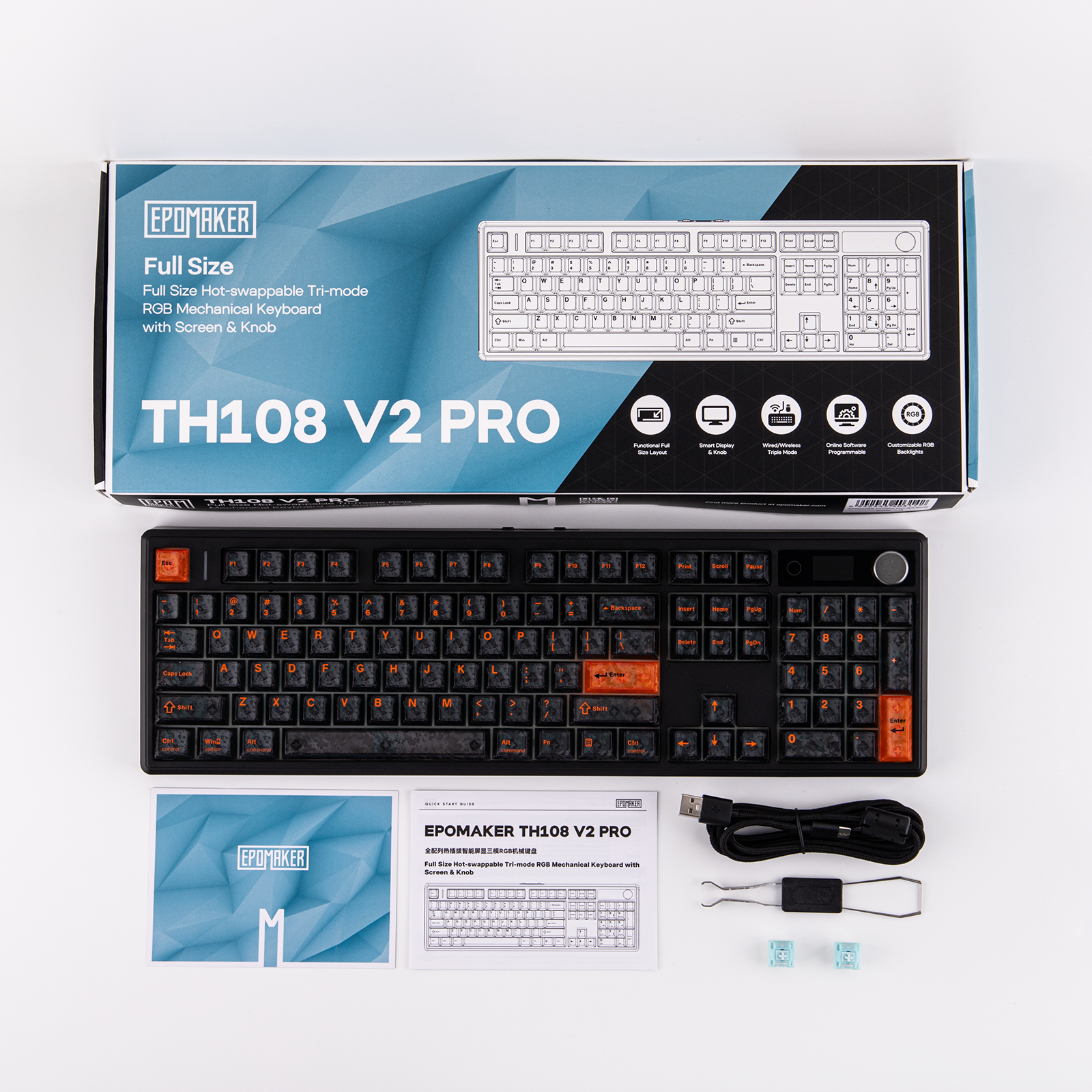 EPOMAKER TH108 V2 PRO Full Sized Mechanical Keyboard