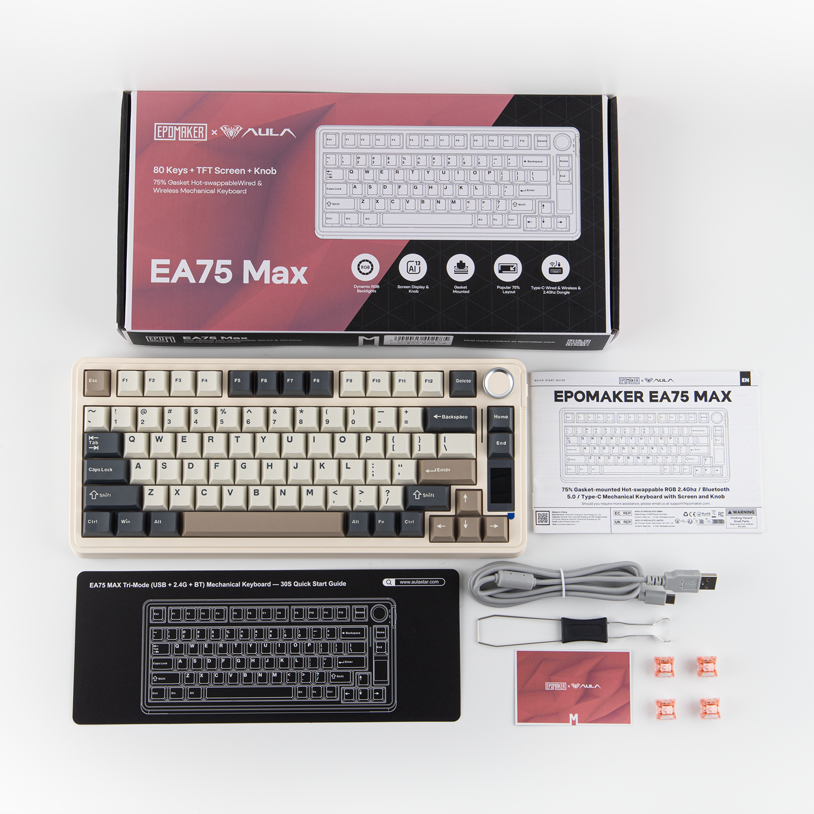 EPOMAKER x AULA EA75 MAX 75% Funtional Layout Mechanical Keyboard