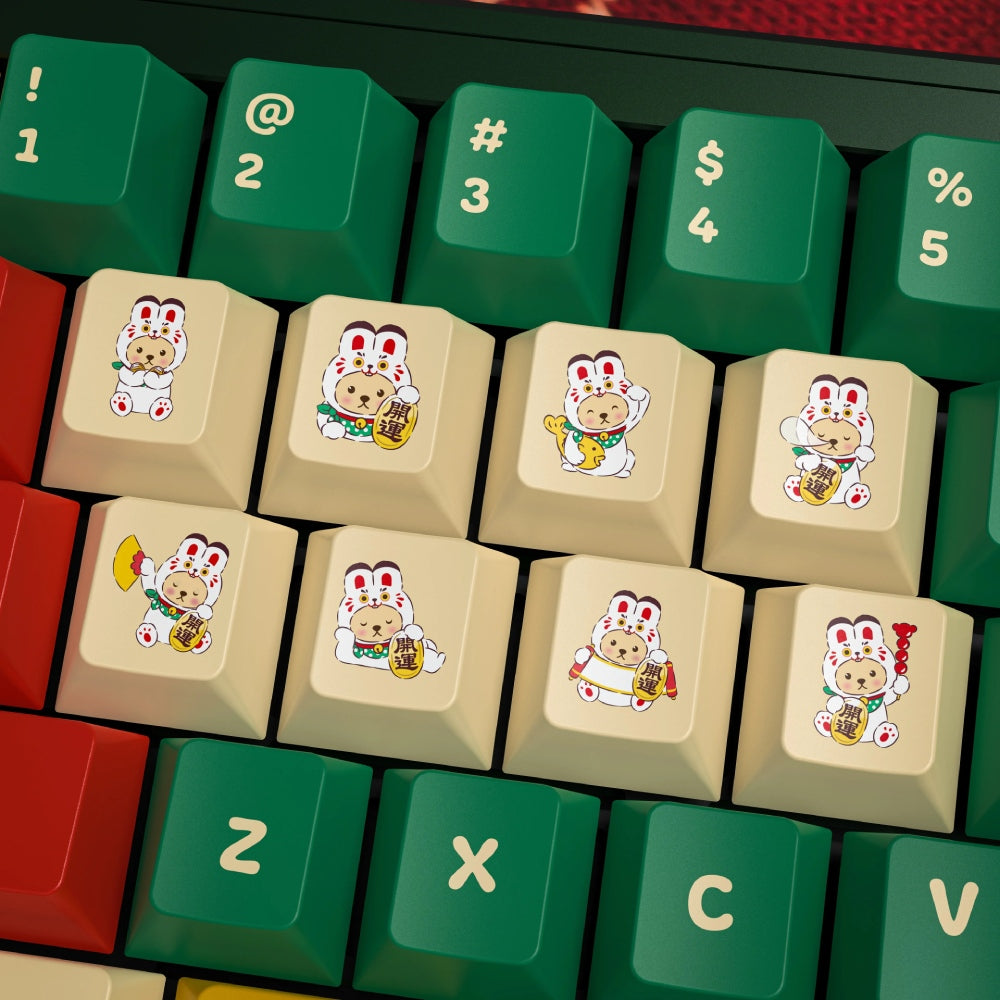 [Quantity-Limited] ALOHAKB Xmas-Teddy Bear Keycaps